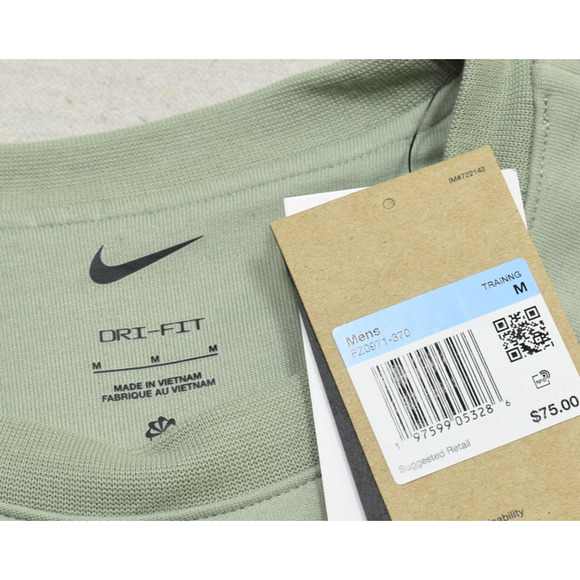 NEW Nike Dri-FIT Fleece UV Crewneck Sweatshirt Jade Green FZ0971 370 Size M Men - Picture 6 of 8